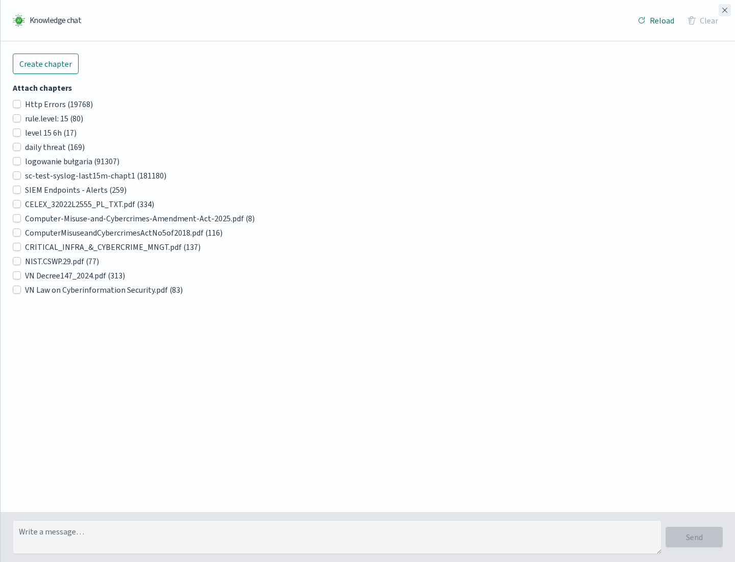 AI Agent Knowledge chat panel in Discover