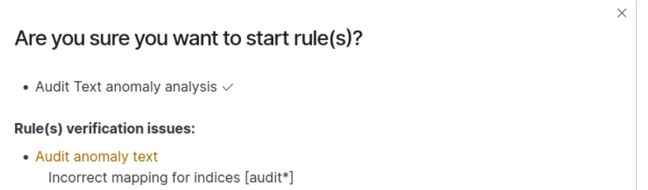 StartRuleIndicesMappingWarning